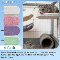 Eloslos lava ledge pink demonstrates four-pack convenience for enrichment.