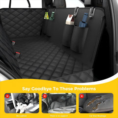 Elouta dog car seat cover scratch-proof material protects interior from claws.