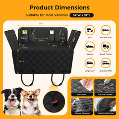Elouta dog seat cover easy clean design cleans quickly with vacuum or damp cloth.
