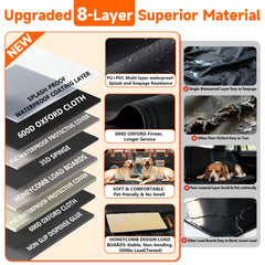 Elufa waterproof 8-layer dog hammock protects car seats from spills