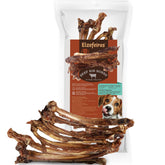 Elzefeiros natural beef rib bone chew close-up showing durable texture for long-lasting chews