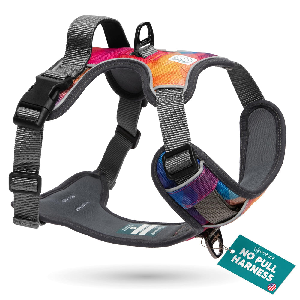 Embark Pets Adventure Harness front clip closeup showing secure attachment for training