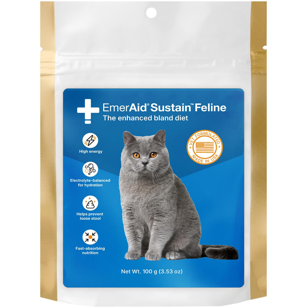 EMERAID Sustain Feline Recovery dry food 100g supports easy digestion and energy.
