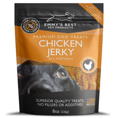 Emmy's Best EBPP chicken jerky dog treat bag for training rewards.