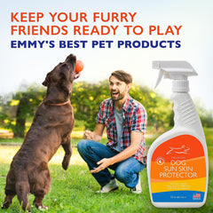 Emmy's Best EBPP sunscreen on nose and paws shields sensitive areas from sun.