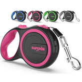 Emperor Pets pink heavy-duty retractable leash 26 ft for versatile walks.