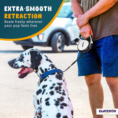 Emperor Pets strong nylon tape supports medium to large dogs up to 110 lbs