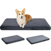 EMPSIGN stylish gray dog bed fits crates with chic comfort