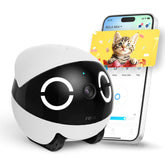 Enabot EBO ROLA Mini front view shows compact indoor design for versatile home monitoring.