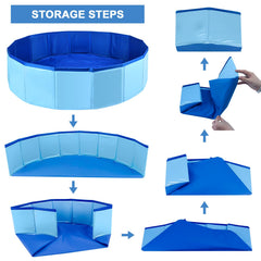 Enenes dog pool UV resistant surface protects pets in sunlit play