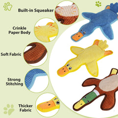 Eneston duck toy no-stuffing close-up showing mess-free, safe design.
