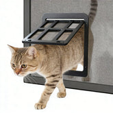 Enjoying cat door screen-doors magnetic-swing-flap for easy pet access.