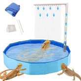 Enochainchin bearded dragon pool folded bath for easy storage and portable use