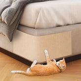 ENONCI Bed Cat Scratcher Pad full view protects furniture with a large self-adhesive mat
