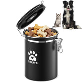 ENONCI dog treat container with airtight lid keeps treats fresh and ready.