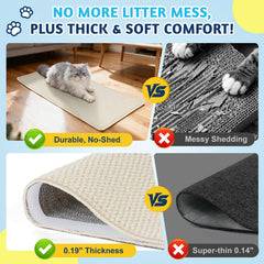 ENONCI multi-use scratch mat serves play and nap areas.
