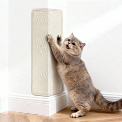 ENONCI wallcorner scratcher with faux sisal pad for durable scratching.
