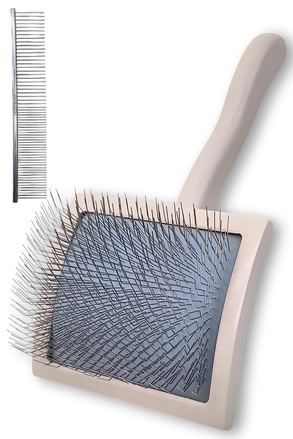 ENUKYCOM slicker brush for dense coats gently detangles and reduces knotting
