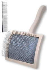 ENUKYCOM slicker brush for dense coats gently detangles and reduces knotting