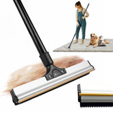 ENUKYCOM Dual-Edge Carpet Rake with grooved copper edge lifting embedded pet hair