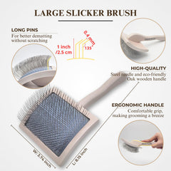 ENUKYCOM ergonomic wood-handle design for comfortable grooming