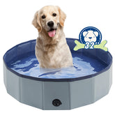 Eooqi foldable dog pool collapsed for easy storage and travel.