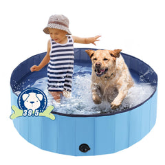 Eooqi Foldable Dog Pool opened flat for quick setup and cooling play