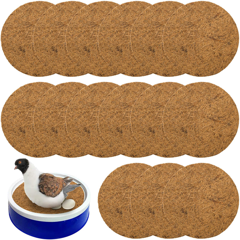 Eorbow pigeon nest pad 15-pack close-up of natural coconut fiber for durable nesting