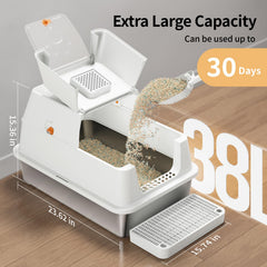 Eosarcu 24in-16in-16in dimensions front view demonstrates ample space for larger cats.