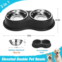 EpetsLove resin non-slip station keeps bowls steady on smooth floors.