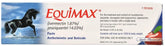Equimax paste bottle with flat-nose applicator enabling accurate dosing for horses.