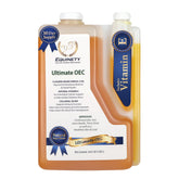 Equinety Ultimate OEC bottle being poured into a feed scoop for daily use.