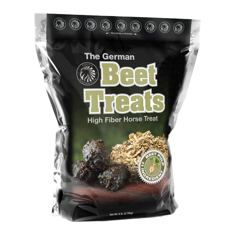 Equus Magnificusinc German Beet Treat 6lb package front, natural horse snack
