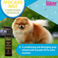 Eqyss Avocado Mist coat shows detangling and added shine.