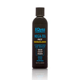 Eqyss Mega-Tek coat application on fluffy fur shows moisture restoration