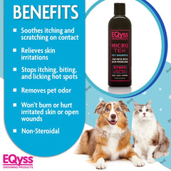 Eqyss Micro-Tek applied to hot spots for soothing care.