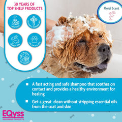 Eqyss Micro-Tek helps neutralize pet odor for a fresher coat.