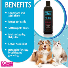 Soft, touchable coat after Eqyss Premier Pet Conditioner use