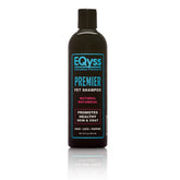 Eqyss Premier Pet Shampoo bottle shows color enhancement and brightness.
