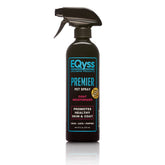 Eqyss Premier Pet Spray bottle application to boost coat moisture.