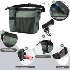 Erhalithegro built in poop bag dispenser keeps walks tidy and convenient.
