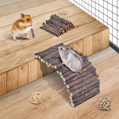 ERKOON 11-pack chinchillas chew toys apple wood molar string for gnawing