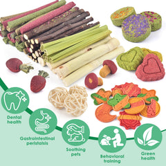 ERKOON bunny chew toys featuring carrot shapes to engage nibbling and curiosity.