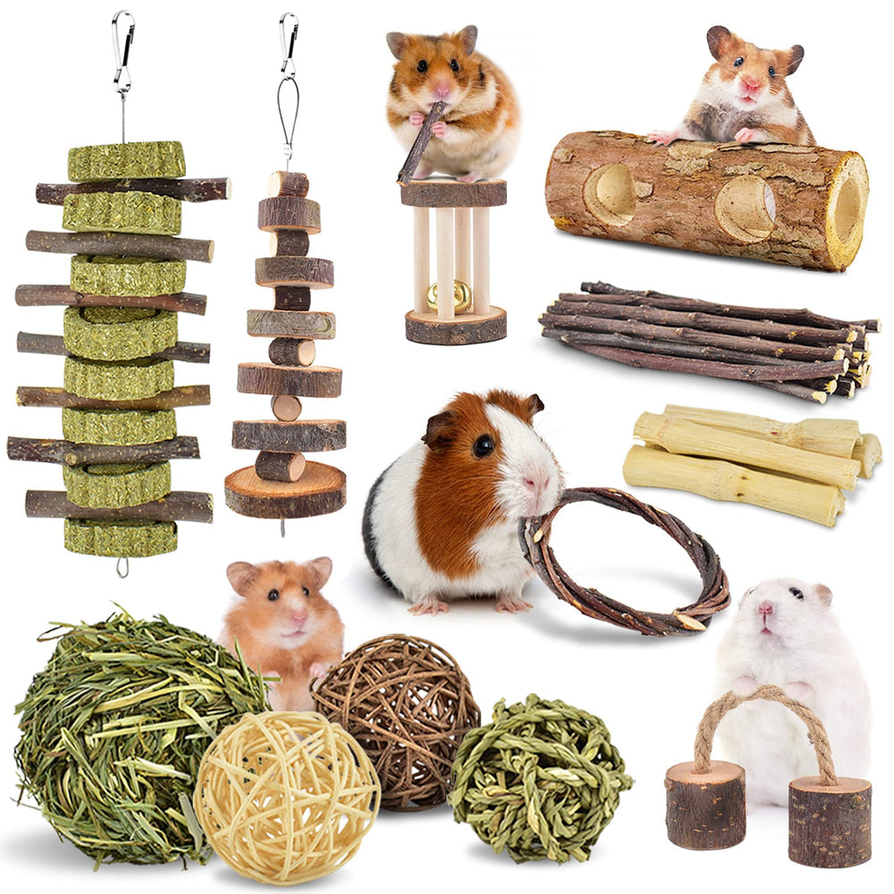 ERKOON Grass Apple Tree Ladder enhances interactive play for small pets