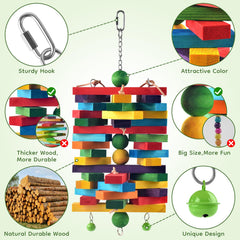 ERKOON hanging toy with top hook for easy placement in cages.