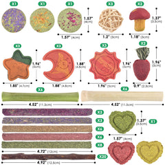 ERKOON papaya stem and sweet bamboo stems offer varied textures during play.