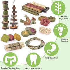 ERKOON small animal teeth grinding treats support natural chewing wear