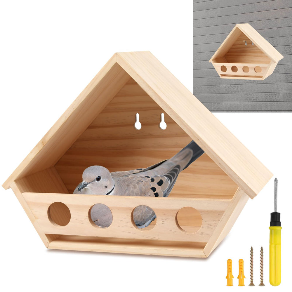 Esmorah dove bird house outside welcomes mourning doves in your yard.