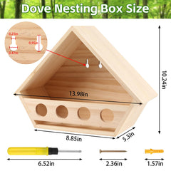 Esmorah nesting box mourning dove sized for small birds.
