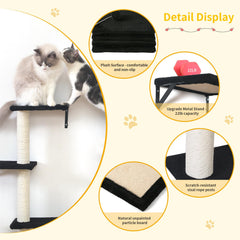 ESOTTE cat wall tree in black adds height and a resting spot for cats